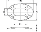 Table Top Connector Modular Zinc D.Grey