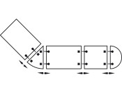Table Top Connector Modular Zinc D.Grey