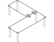 Table Top Connector Modular Zinc D.Grey