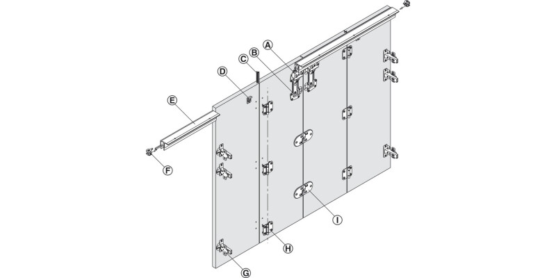 Hawa Multifold 30/W Fitting Set 2 Panels