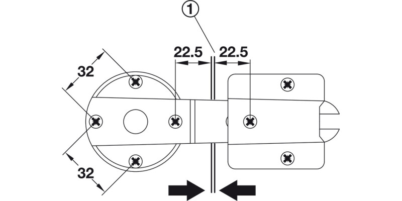Table Connector 153x60mm St Galv