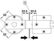 Table Connector 153x60mm St Galv