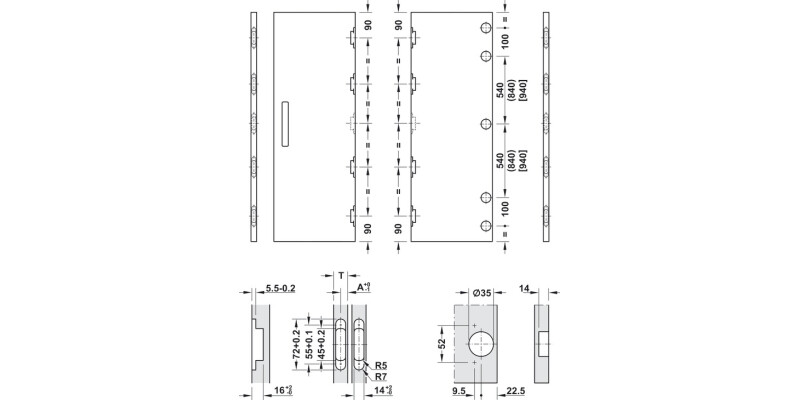 Finetta Spinfront 60 2D Set 1990-2200mm