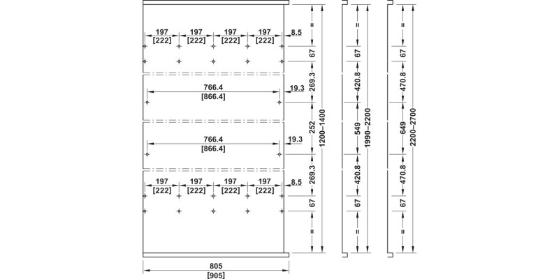Finetta Spinfront 60 2D Set 1990-2200mm