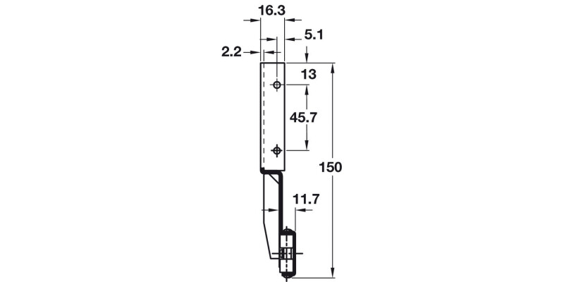 Accuride 1234 Pivot Sld Dr Run Blk 456mm