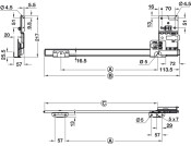 Accuride 1321 Pivot Sld DrRun Blk 710mm