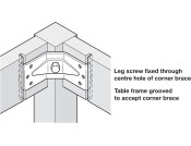 Table Corner Brace 40mm St Galv