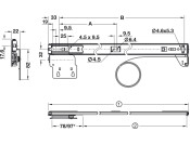 Accuride 1432 Pivot Sld DrRun Blk 405mm