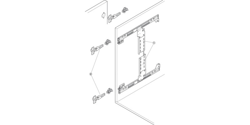 Accuride 1432 Pivot Sld DrRun Blk 405mm