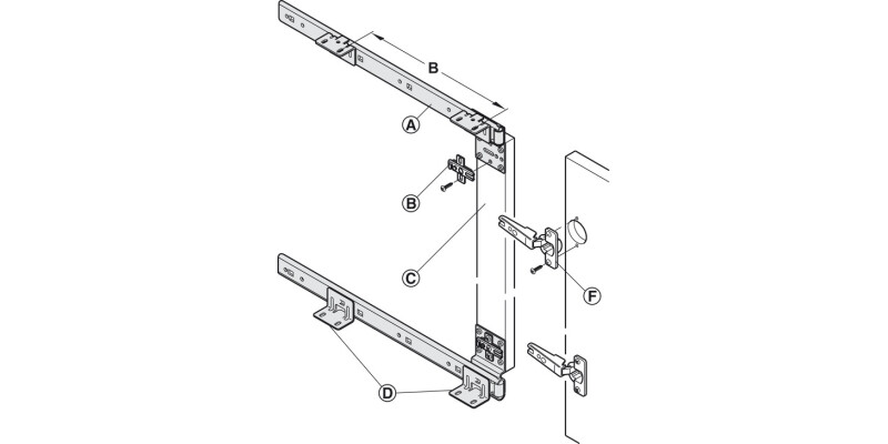 Accuride 1319 Pivot Sld Dr Run SZP 450mm