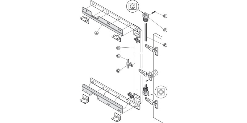 Accuride 1316 Syncro Control Sys 350mm