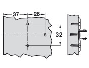 Tiomos 160D Hinge/Plate Set 1prt Hospa