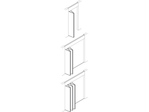 Fitting Set, for Folding Cabinet Doors, Hawa-Bifold 30