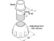 Plinth Shaft w Base 80mm Pl Black sold in packs of 10 pieces