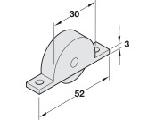 Lt Duty Btm Roller Mortice Pl Brw
