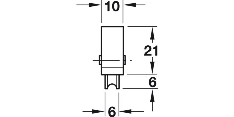 Lt Duty Btm Roller Mortice Pl Brw