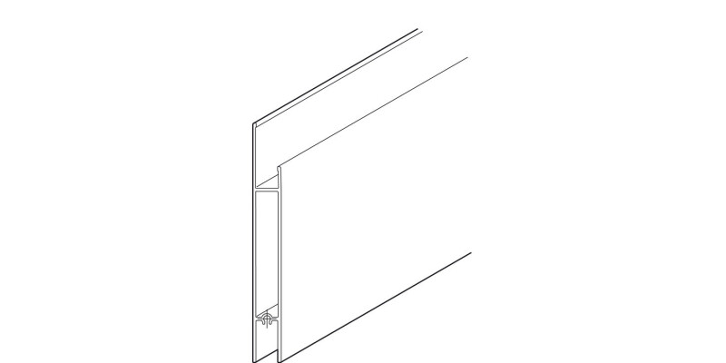 Japanese Door Up/Low Fin Profile 2m Wht