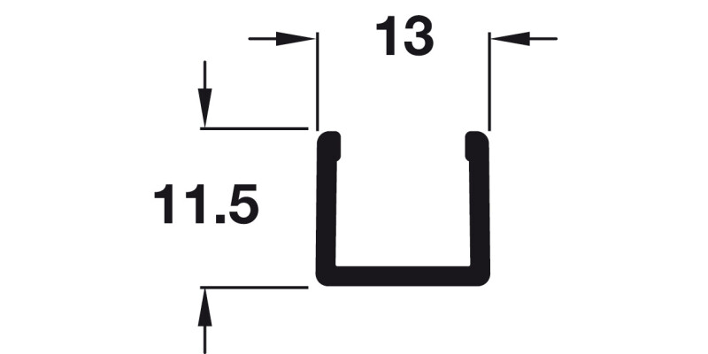 Japanese Door Up/Low Fin Profile 2m Slv