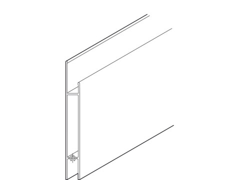 Japanese Door Up/Low Fin Profile 2m Blk