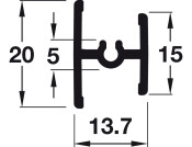 Japanese Door Cross Dividers 2m Alu Blk