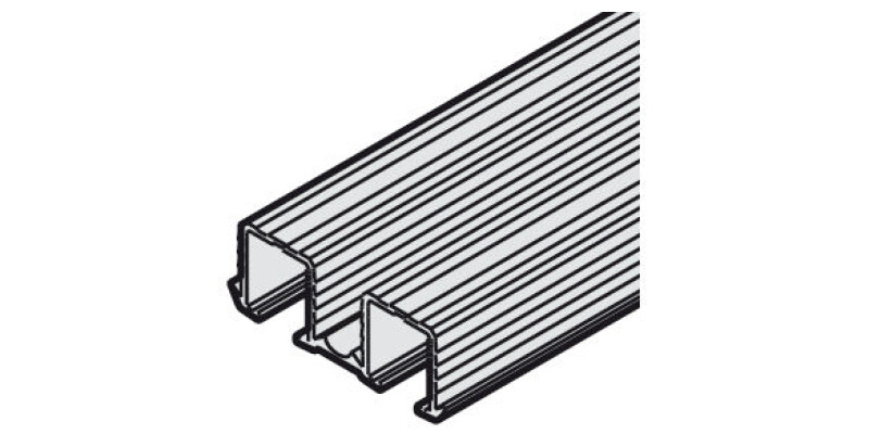 Top Track, Double, Groove Mounted, for Sliding Cabinet Doors, Slido F-Line21