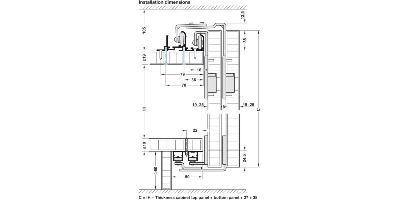 Slido Classic 60VFT Dbl Btm Trk 3.5m SAA