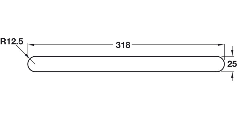 Paper Guide Slot Liner 318x25mm Pl Black