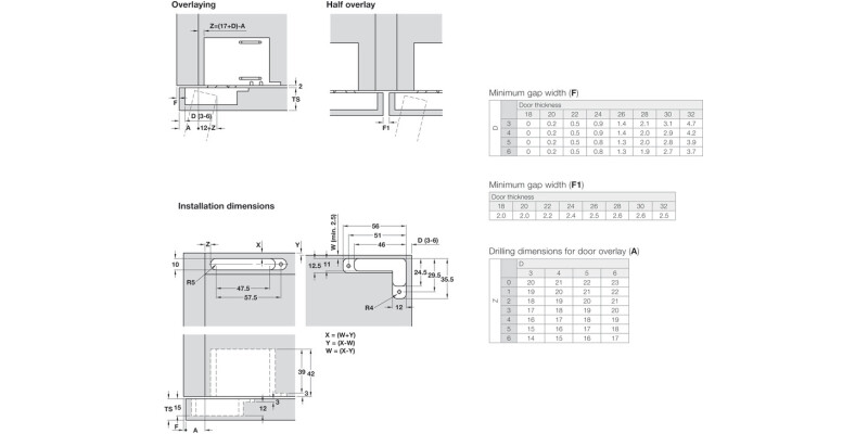 Tiomos H Hidden 105D Hinge ZA NP