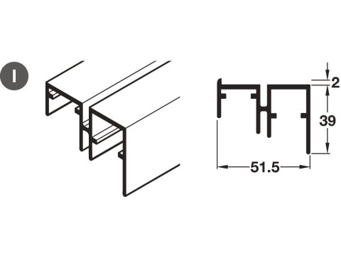System 10 MF Btm Guide Profile 3m