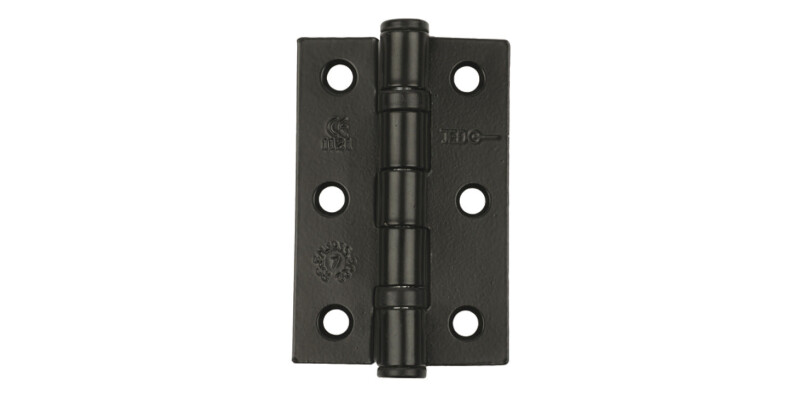Butt Hinge 2BB Sqr 76x50mm Steel Black
