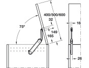 Maxi up 3675 Lid Stay H ZA NP Blk