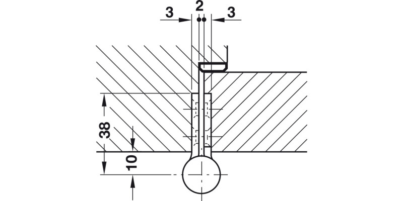 Butt Hinge Falling 102x76mm CW 304 SSS