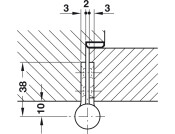 Butt Hinge Falling 102x76mm CW 304 SSS