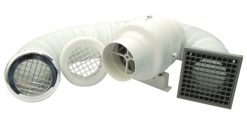 Centrifugal In-line Fan Set-Std PC/Wht