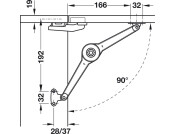 Duo Forte Flap/Lid Stay 37mm SM Screw NP