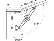 Duo Std Flap/Lid Stay 37mm Varianta NP
