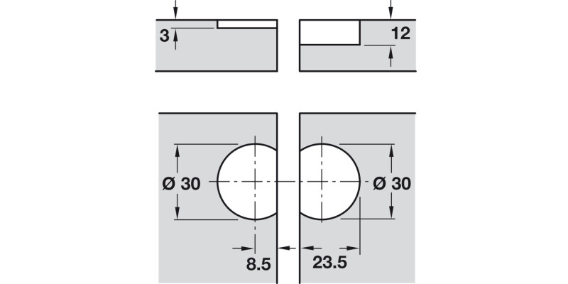 90D Plano Medical Flap Hinge ZA/Brs NP