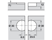 90D Plano Medical Flap Hinge ZA/Brs NP