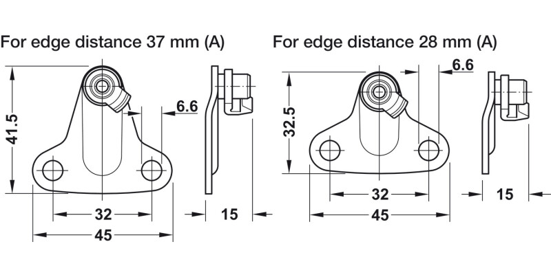 Duo Std Flap/Lid Stay 37mm Hospa NP