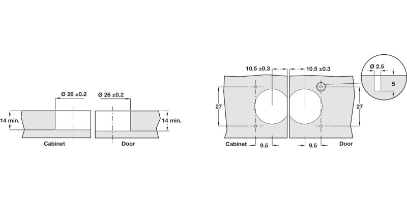 90D Kimana Flap Hinge Set SNP