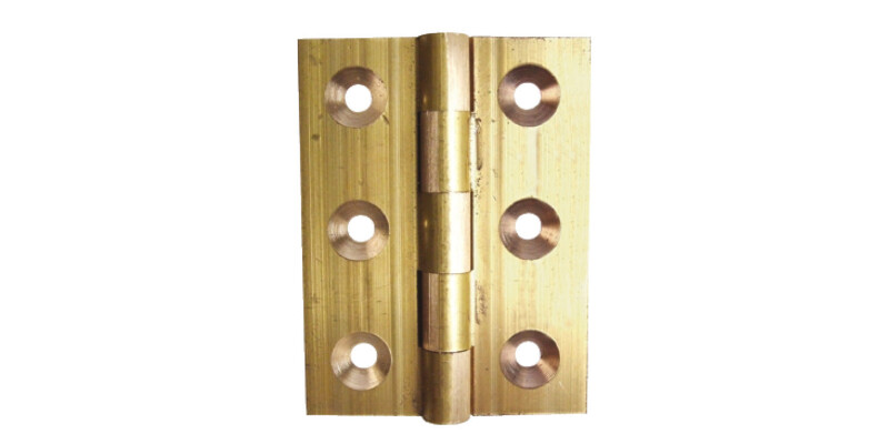 Unwashered BRASS Butt Hinge Heavy Gauge 51x38mm Satin Chrome finish