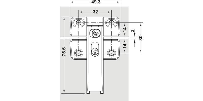 Connecting Hinge Euro Screw ZA NP