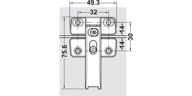 Connecting Hinge Euro Screw ZA NP