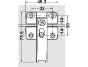 Connecting Hinge Euro Screw ZA NP