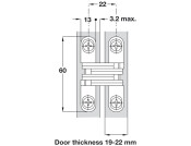 204A Soss Hinge 19-22mm ZA Body NP Links