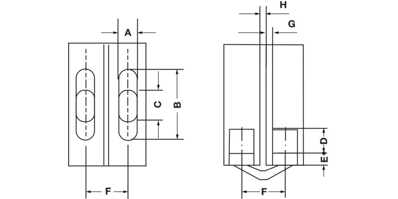 204A Soss Hinge 19-22mm ZA Body NP Links