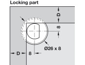 PUSH Door Catch - Locking Part Pl Grey