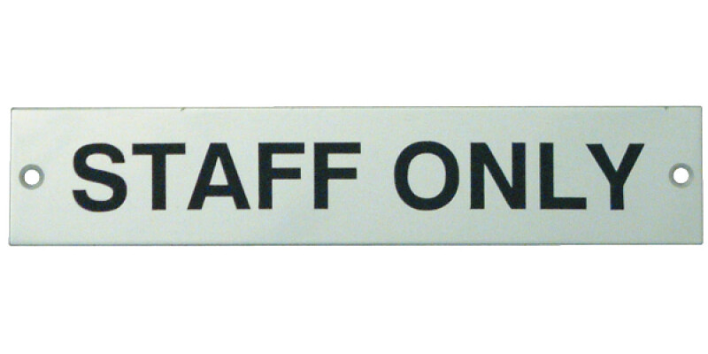 Sign, 175 x 35 mm, Stainless Steel