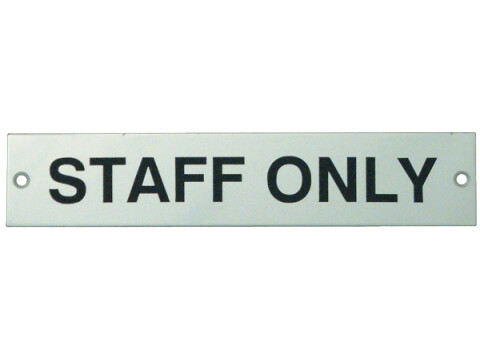 Sign, 175 x 35 mm, Stainless Steel