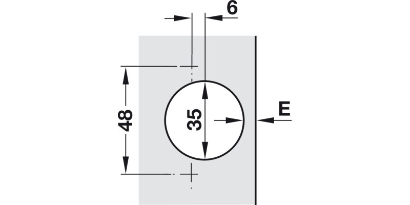 110D Concealed Hinge NP SF